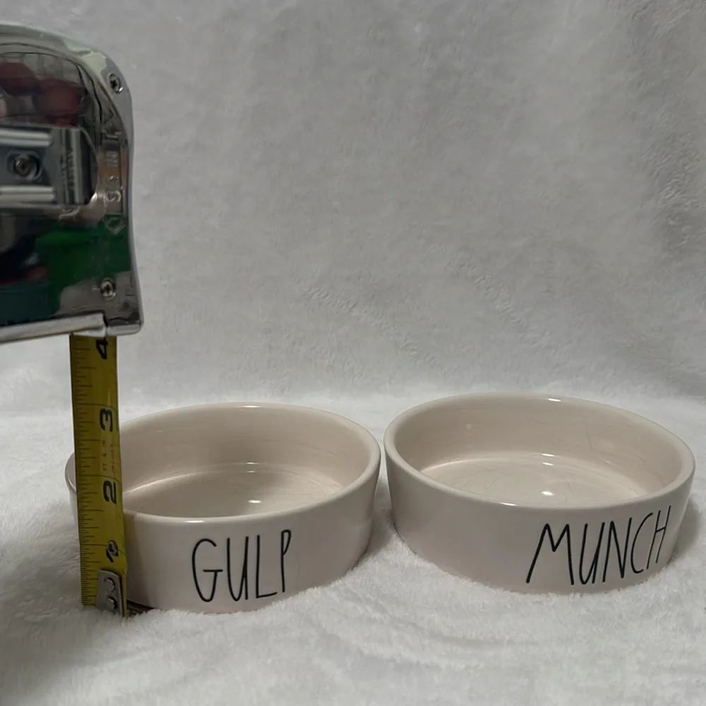 “Gulp” and “Munch” Small Pet Bowls - Rae Dunn Artisan Collection by Magenta